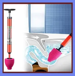 High Pressure Air Drain Plunger Gun - Heavy Duty Powerful Air Suction Toilet Unblocker & Dredge Pump for Bathroom Toilet, Kitchen Sink, Washbasin & Floor Drains