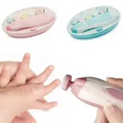 6-in-1 Safe Electric Baby Nail Trimmer & Clipper Set with LED Light - Ultra Quiet Newborn & Adult Nail Care Kit