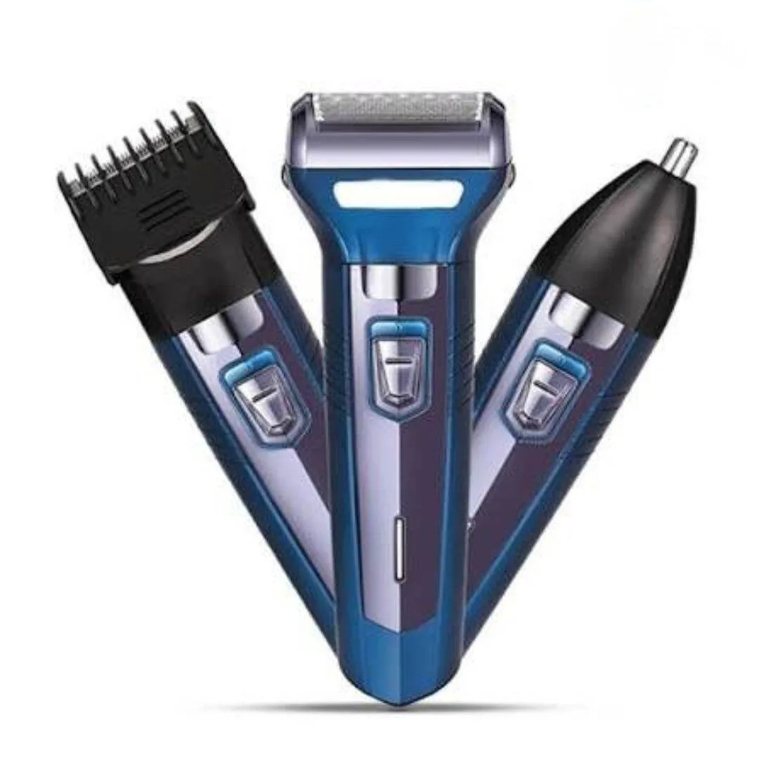 Kemei KM-6330 3-in-1 Rechargeable Electric Grooming Kit – Hair Clipper, Beard Trimmer & Nose Trimmer image 4