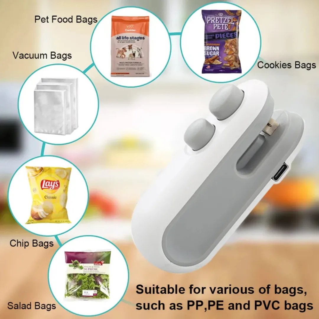 2-in-1 Mini Portable Bag Sealer & Cutter (Rechargeable) image 3