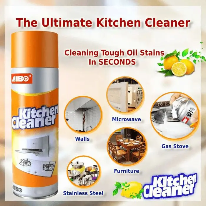 Kitchen Cleaner Spray | Foam Cleaning Spray 500ml - Oil & Stain Cleaner image 2