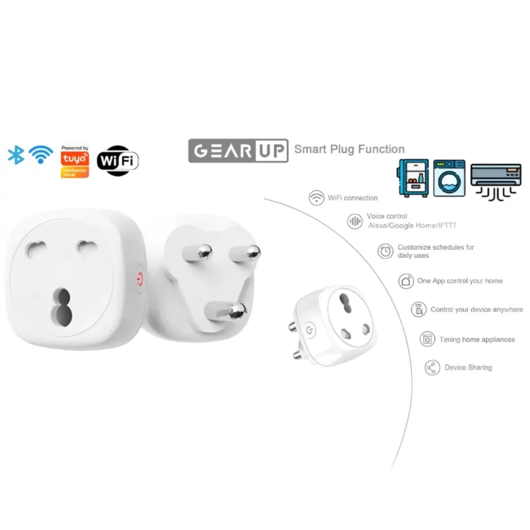 Tuya Smart WiFi Plug 16A Heavy Duty with Energy Power Monitor & Voice Control image 2