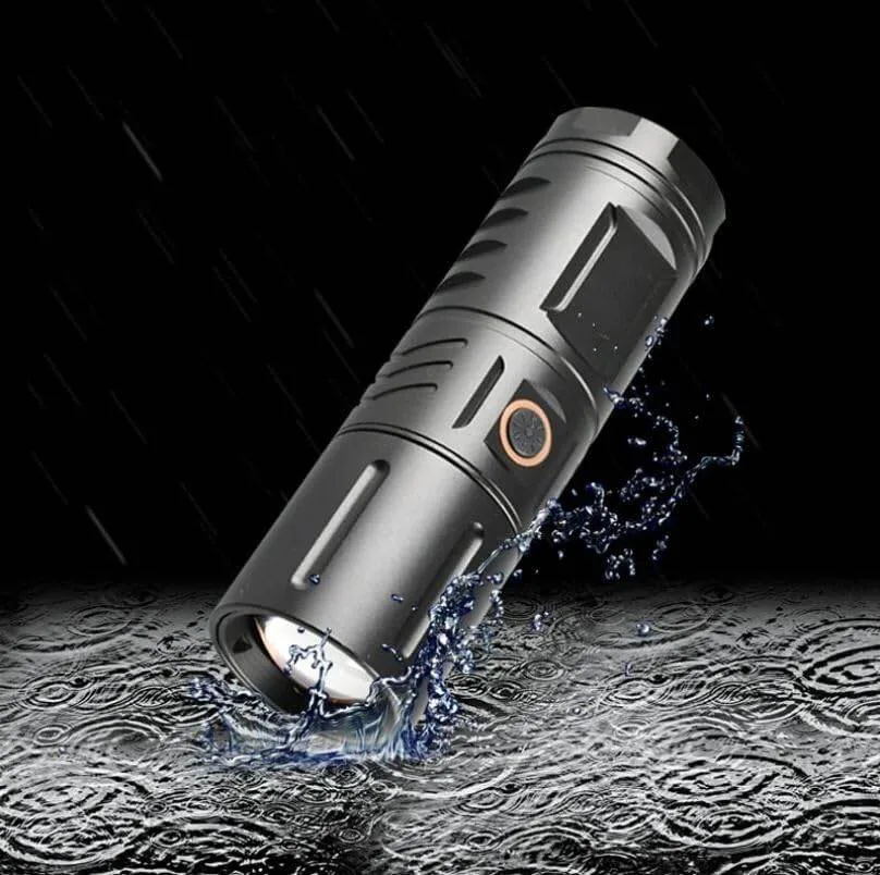 High-Power Rechargeable LED Flashlight with Power Bank Function image 2