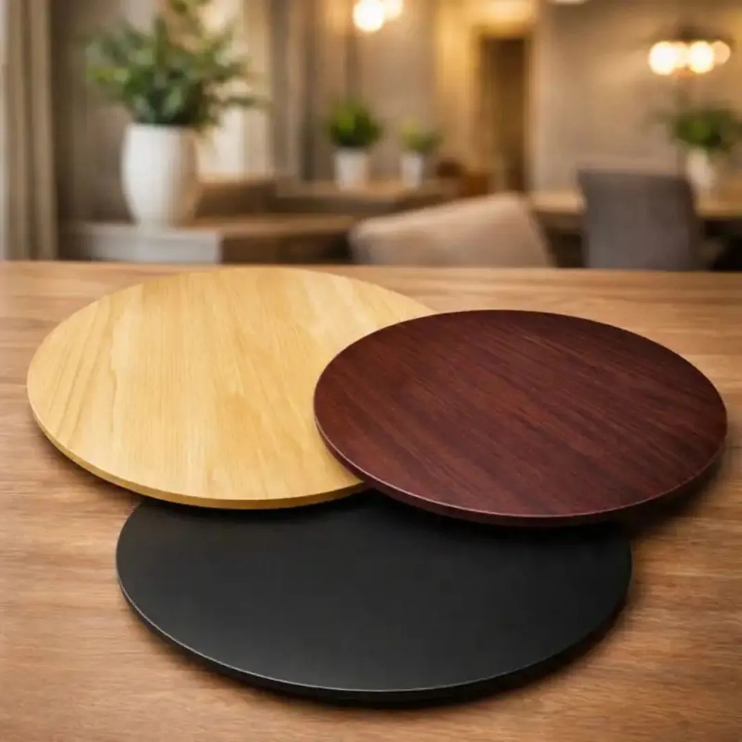 360-Degree Rotating Lazy Susan Dining Table Organizer – Matte Black Circular Serving Turntable for Food, Spices & Tableware image 2