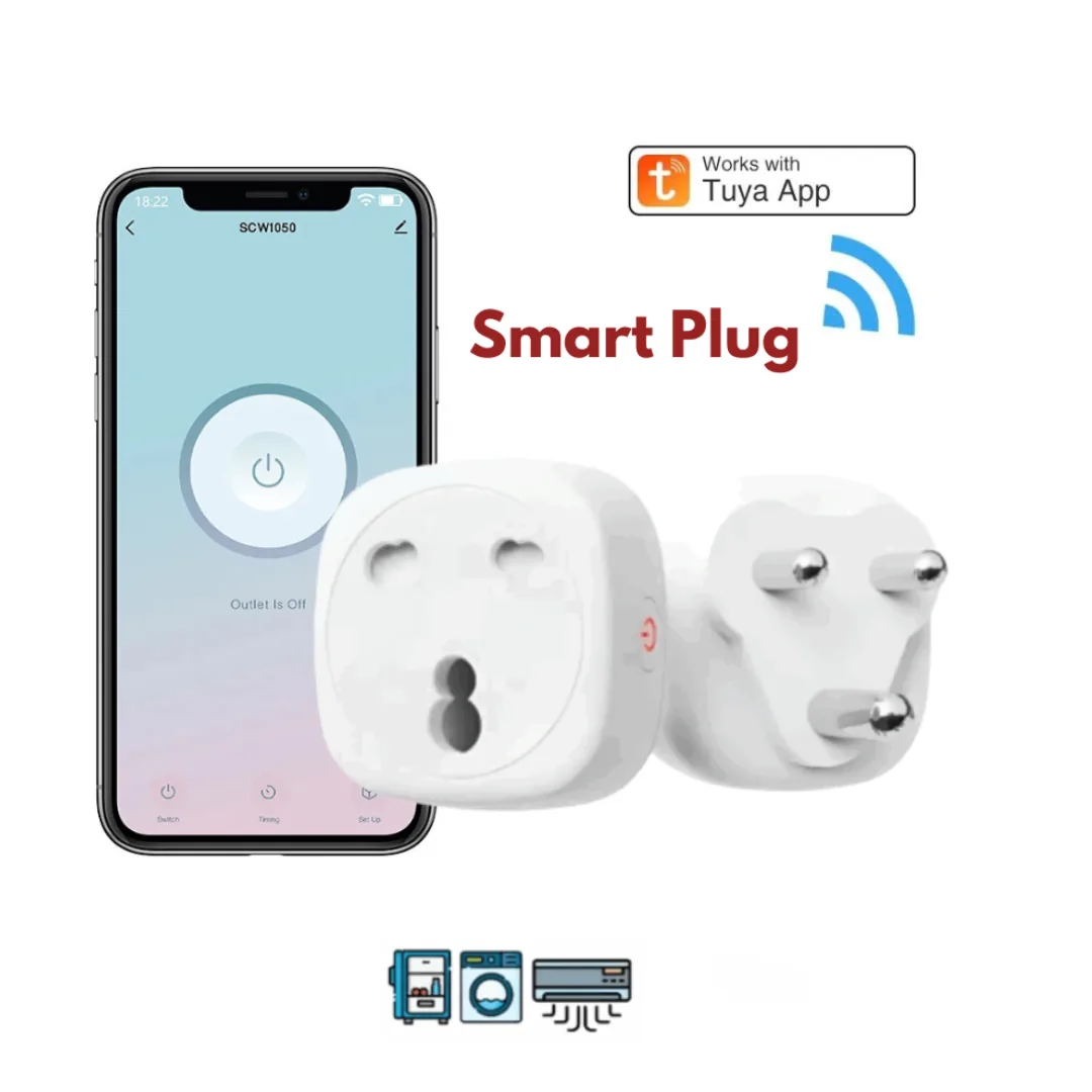 Tuya Smart WiFi Plug 16A Heavy Duty with Energy Power Monitor & Voice Control