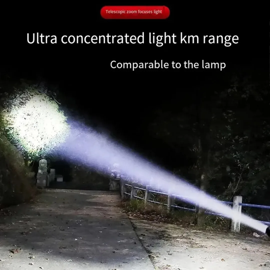 High-Power Rechargeable LED Flashlight with Power Bank Function image 6