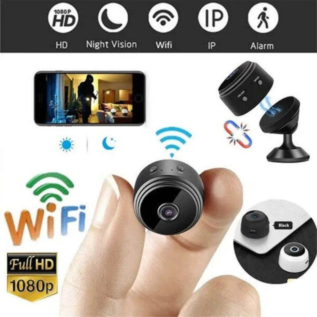 A9 Mini WiFi Camera 1080P Full HD Rechargeable Wireless Wireless IP Security Spy Camera with Night Vision & Motion Detection
