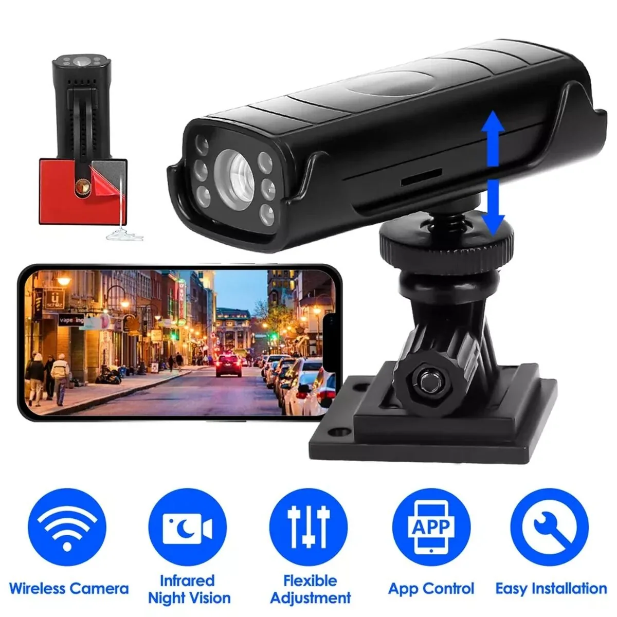 Compact 1080P HD Wireless Mini Security Camera with Night Vision & Motion Detection image 3