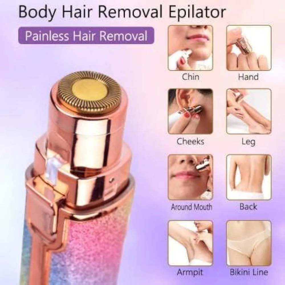 2-in-1 Rechargeable Eyebrow Trimmer & Facial Shaver for Women image 5