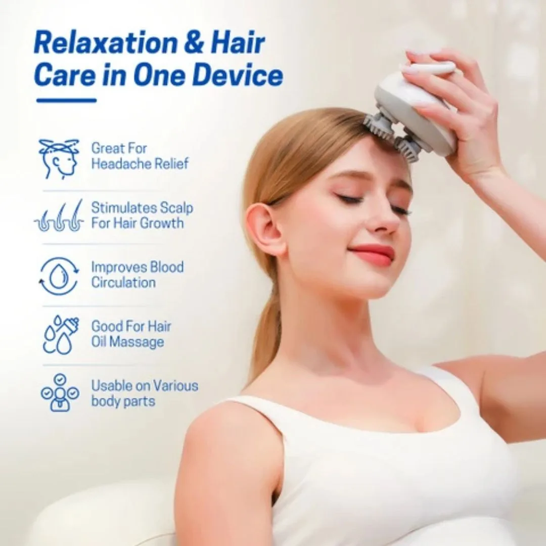 Smart Scalp & Full Body Electric Massager – 3D Kneading Waterproof Head Scratcher for Stress Relief & Hair Growth image 6