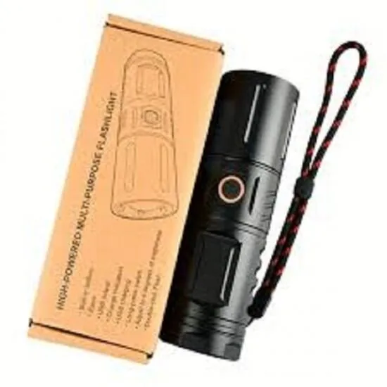 High-Power Rechargeable LED Flashlight with Power Bank Function image 4