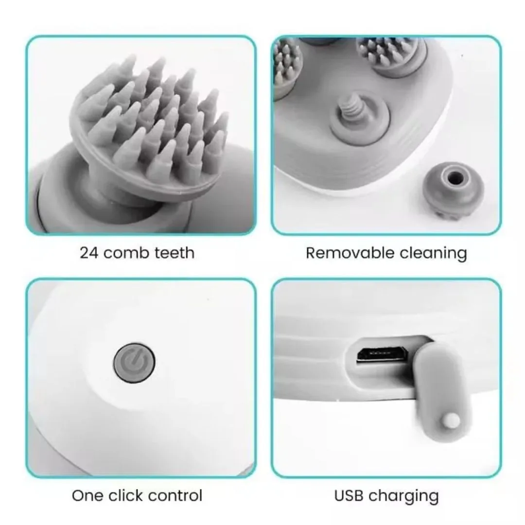 Smart Scalp & Full Body Electric Massager – 3D Kneading Waterproof Head Scratcher for Stress Relief & Hair Growth image 8
