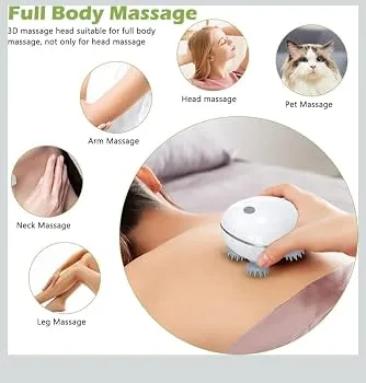 Smart Scalp & Full Body Electric Massager – 3D Kneading Waterproof Head Scratcher for Stress Relief & Hair Growth image 2