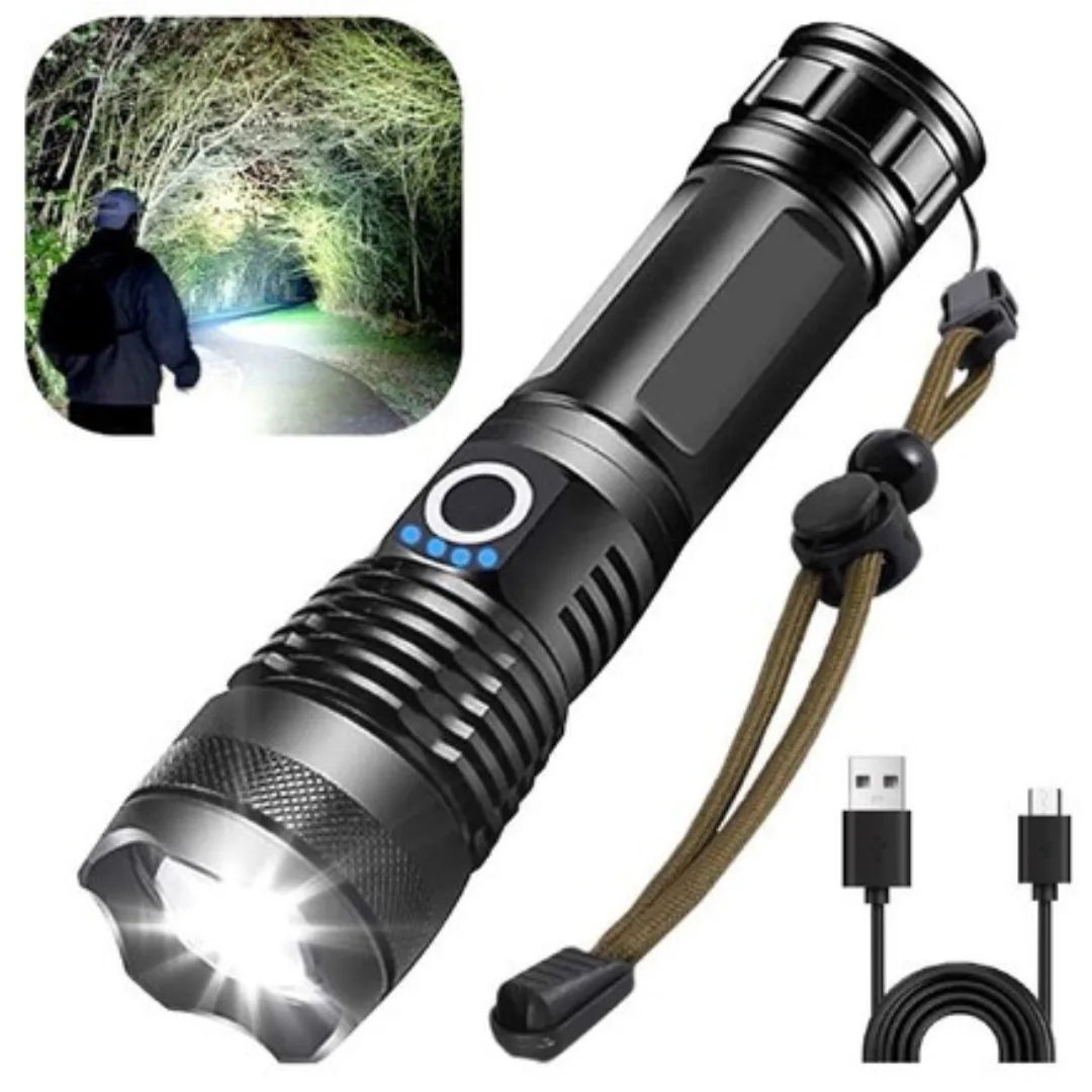 XHP50 LED Rechargeable Zoom Tactical Flashlight / Torchlight