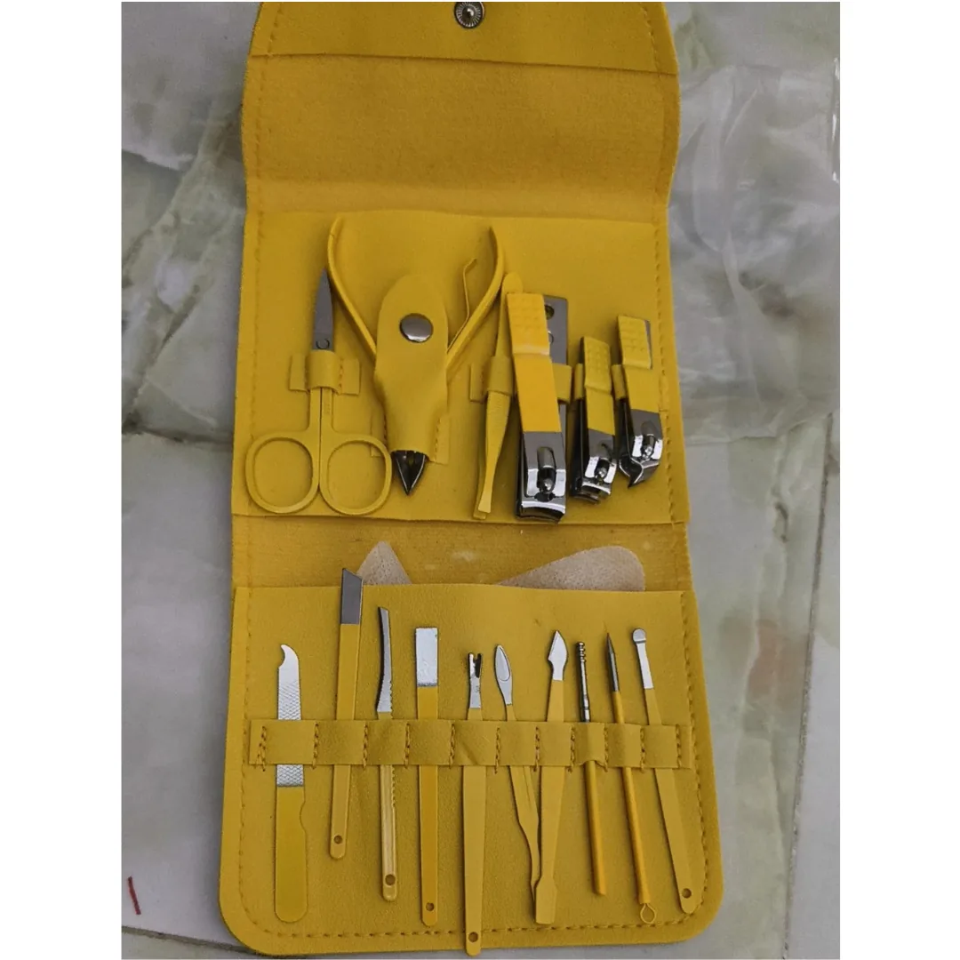 Professional 16-in-1 Stainless Steel Manicure Pedicure Set - Portable Grooming Kit with Leather Case for Men & Women image 6