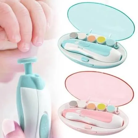 6-in-1 Safe Electric Baby Nail Trimmer & Clipper Set with LED Light - Ultra Quiet Newborn & Adult Nail Care Kit image 5