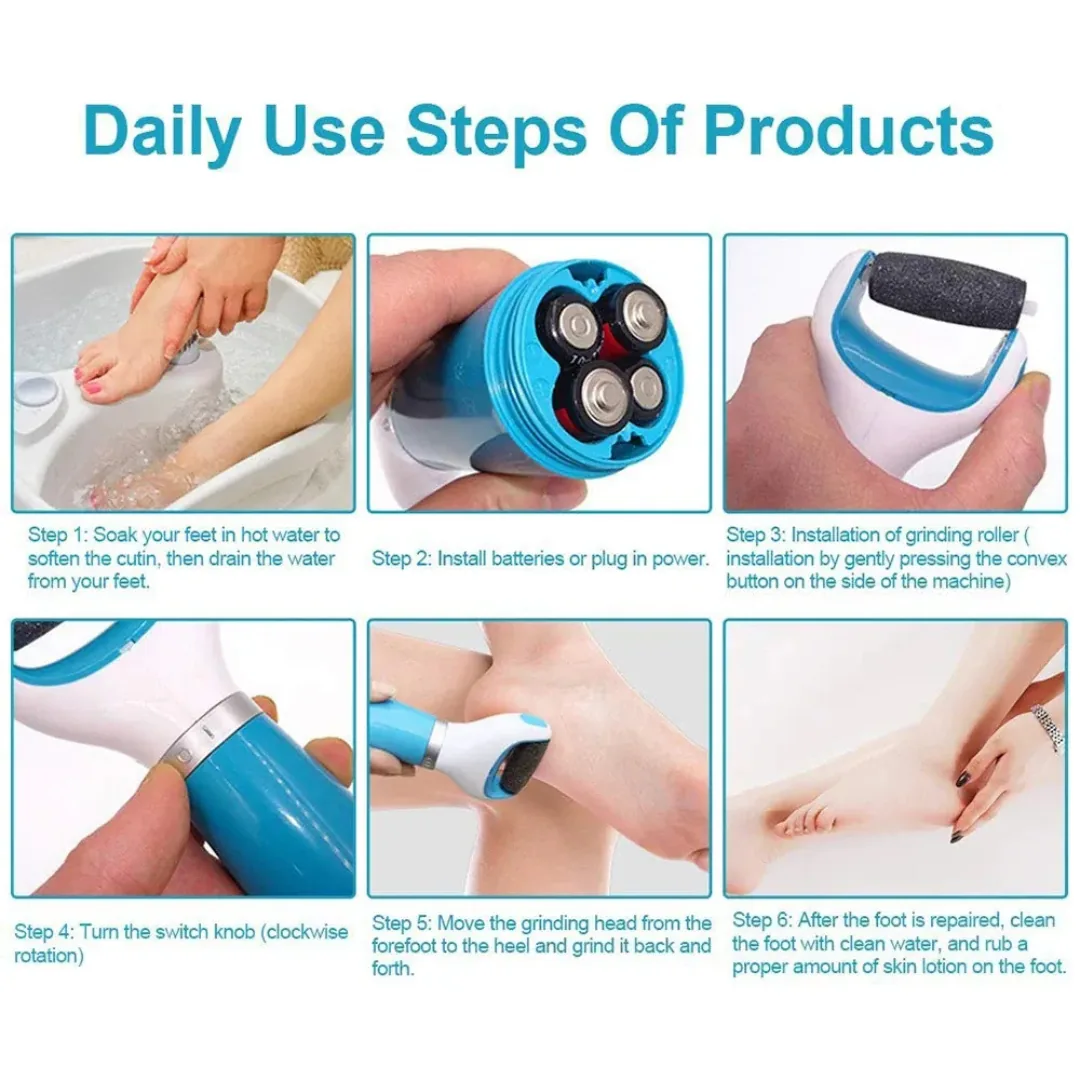 Electric Foot Callus Remover & Rechargeable Pedicure File | Hard Skin & Dead Skin Remover Tool for Smooth Feet image 3