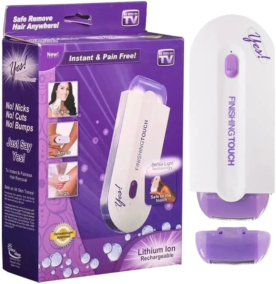 Yes Finishing Touch Instant & Pain Free Rechargeable Hair Remover - Sensa-Light Hair Trimmer & Shaver for Face, Body, Arms, Legs & Bikini Line image 3