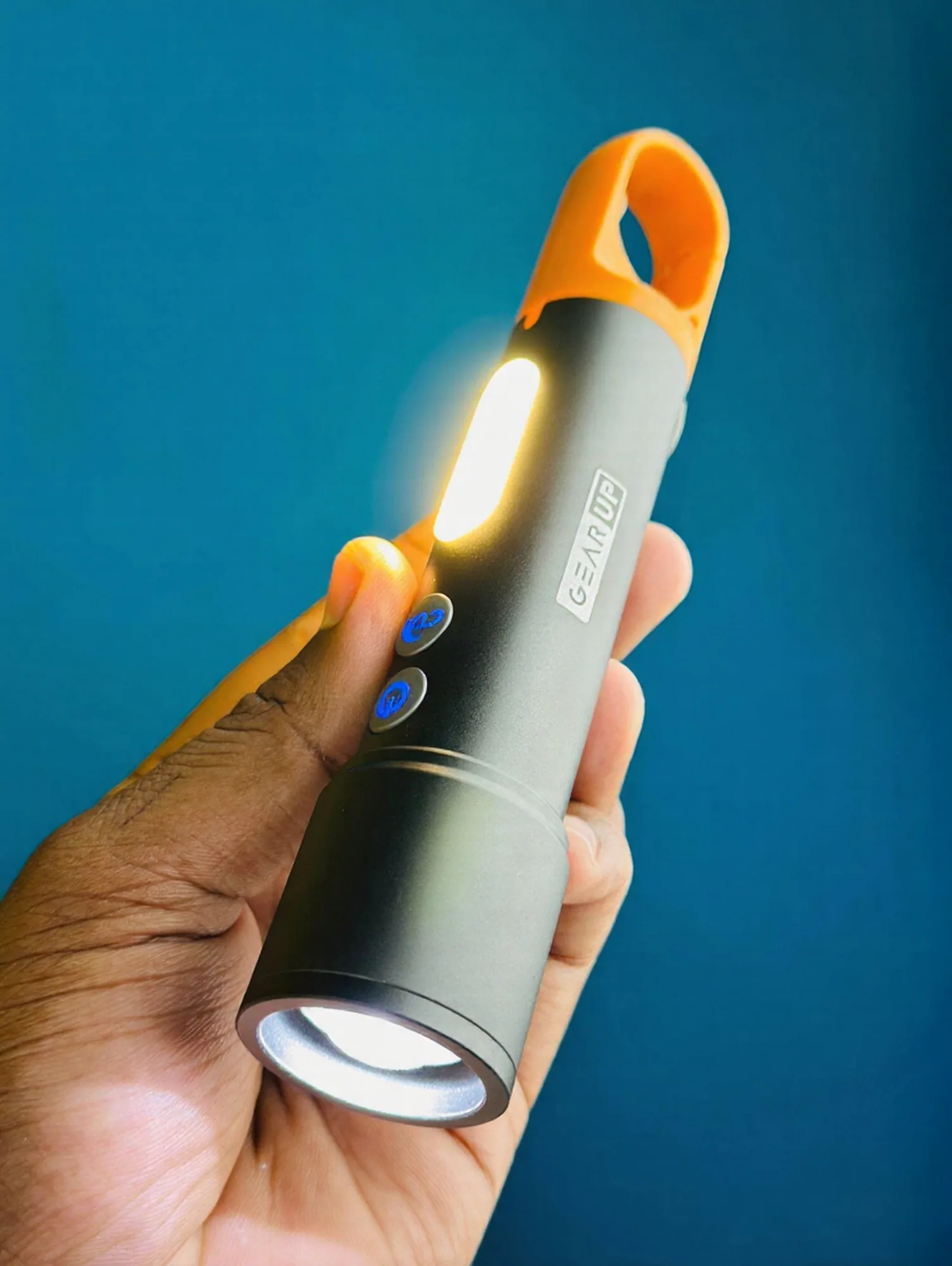 GearUP K57 Rechargeable Multi-Function LED Flashlight with COB Side Light & Color Filters image 6