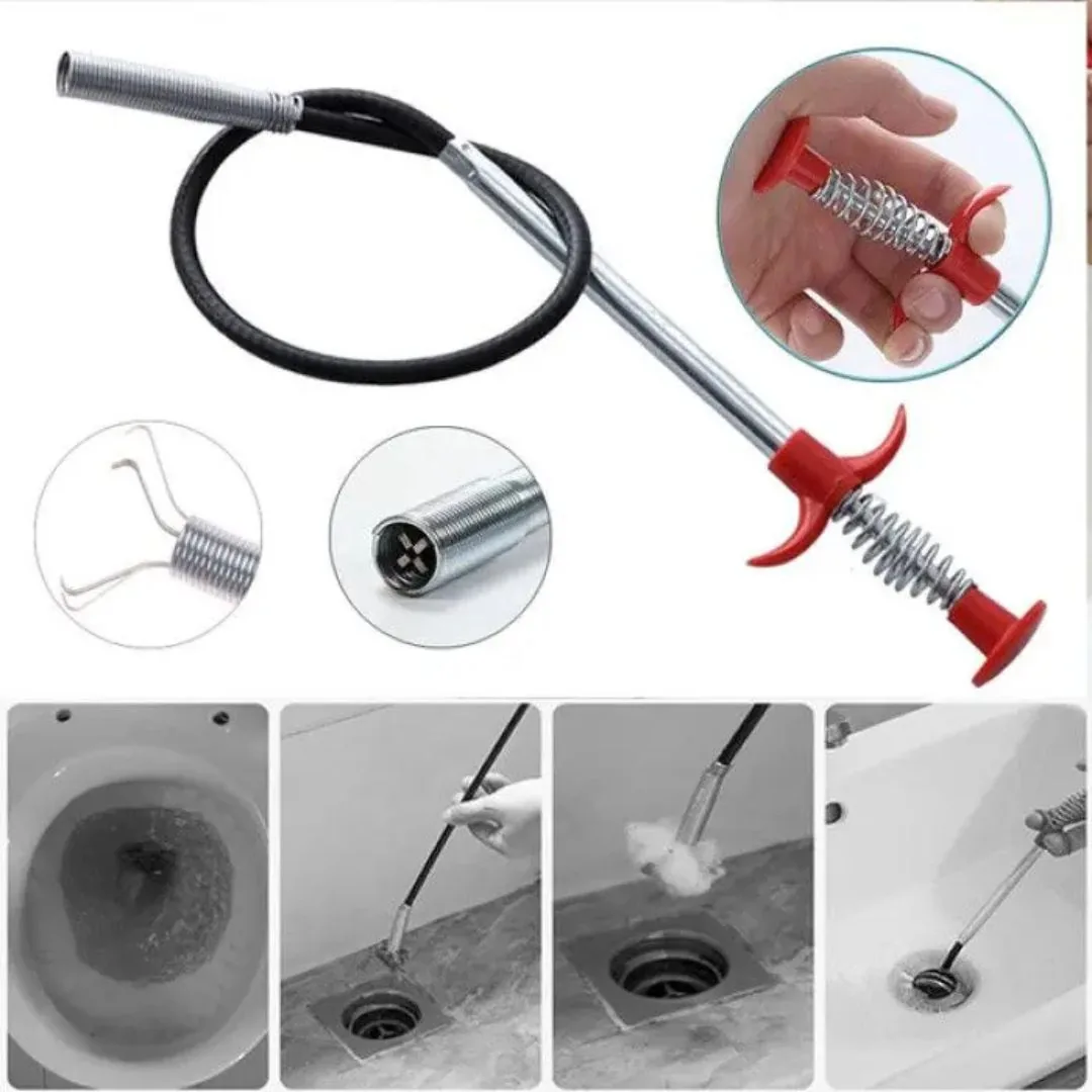 Flexible Spring Pipe Dredging Tool – 4-Claw Bendable Drain Cleaner Snake & Clog Remover Stick for Kitchen Sink, Bathroom, Toilet & Sewer Cleaning image 5