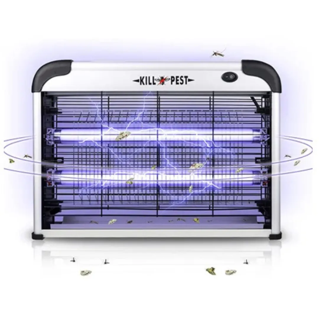 20W Electric Mosquito Killer Lamp & Flying Insect Zapper - 1 Feet (12 Inch) Double UV Light Tube Pest Catcher with Hanging Chain & Removable Tray for Home, Office, Restaurant & Shop image 3
