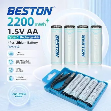 BESTON 4Pcs 1.5V AA 2200mWh Type-C Direct USB Rechargeable Lithium Battery Pack - High Capacity Constant 1.5V Output Li-ion Battery for Wireless Mouse, Toys, Remote, Camera & Microphones (Model: 2AC-60) image 3