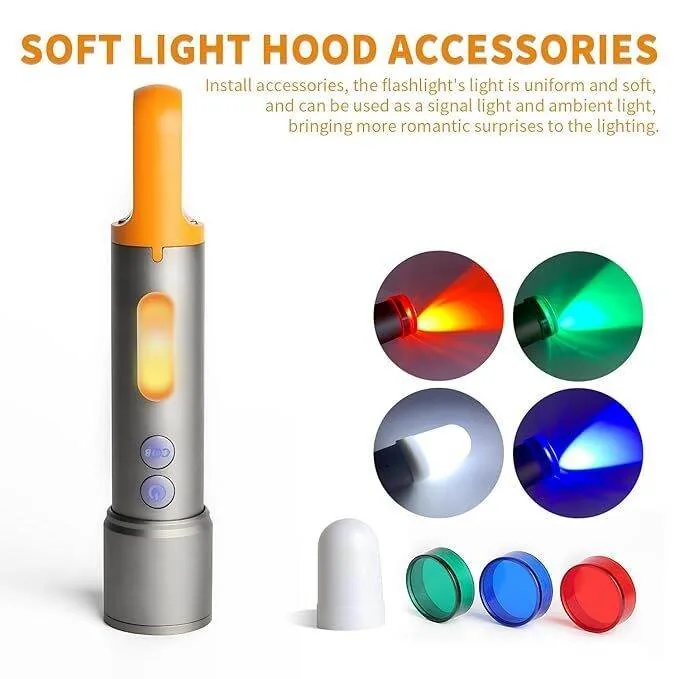 GearUP K57 Rechargeable Multi-Function LED Flashlight with COB Side Light & Color Filters image 8