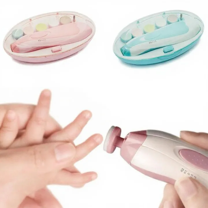 6-in-1 Safe Electric Baby Nail Trimmer & Clipper Set with LED Light - Ultra Quiet Newborn & Adult Nail Care Kit